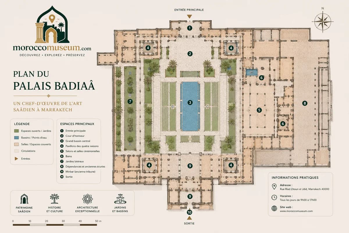 Plan du palais Badi
