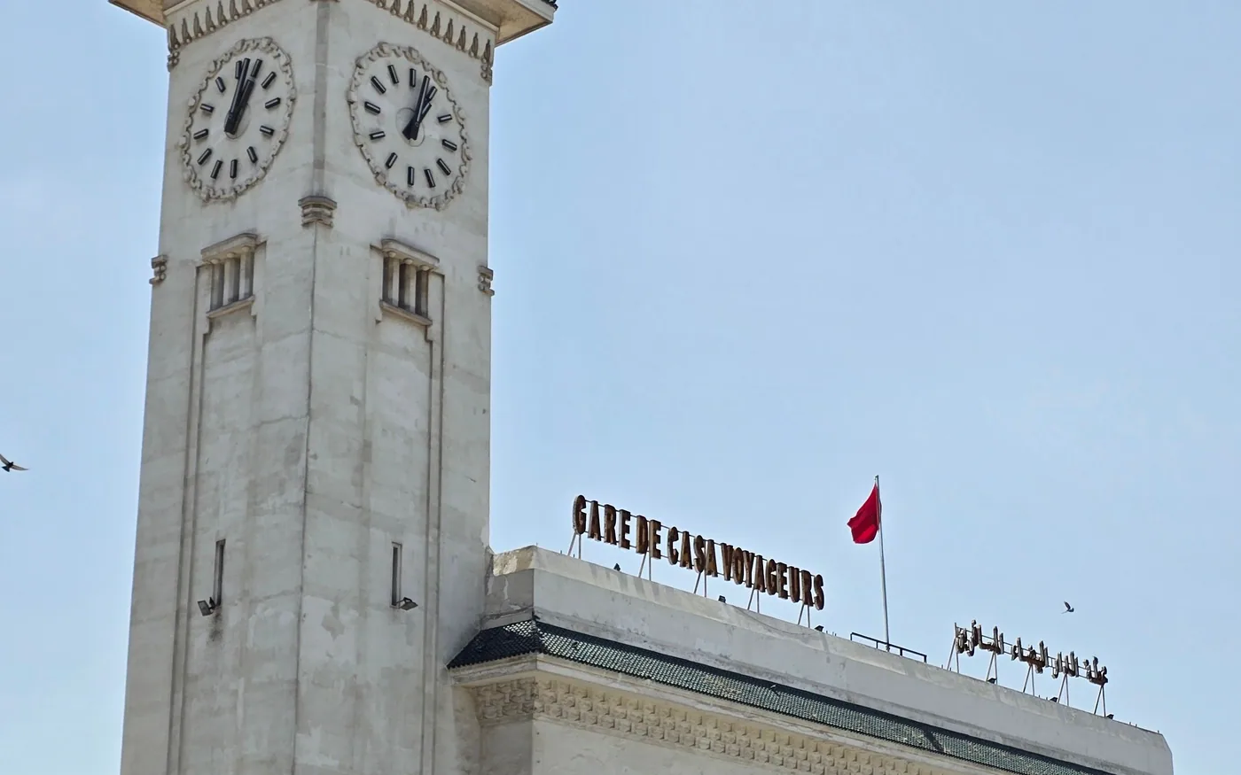 Clock tower of Casa-Voyageurs station