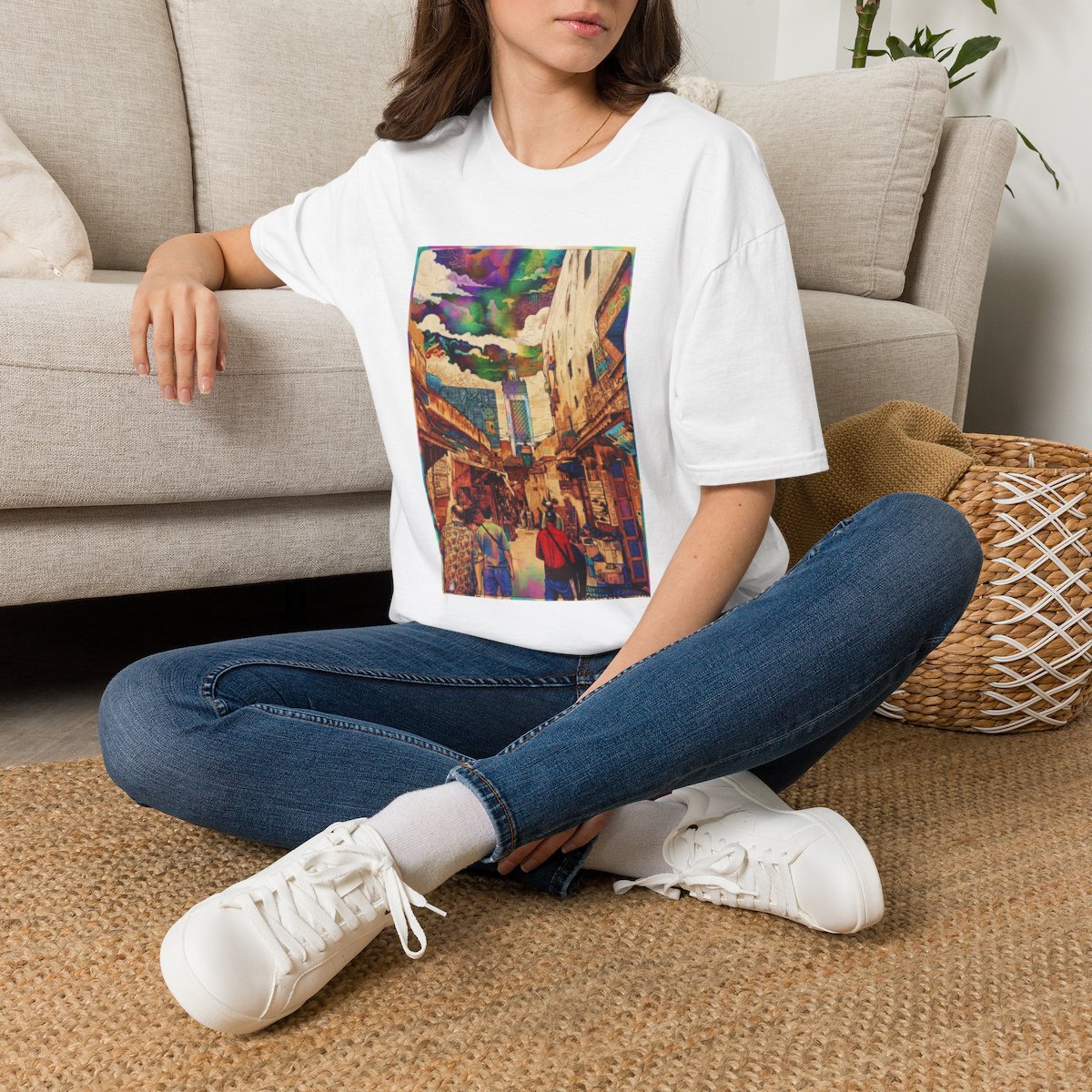 T-shirt Cityscape Colorata